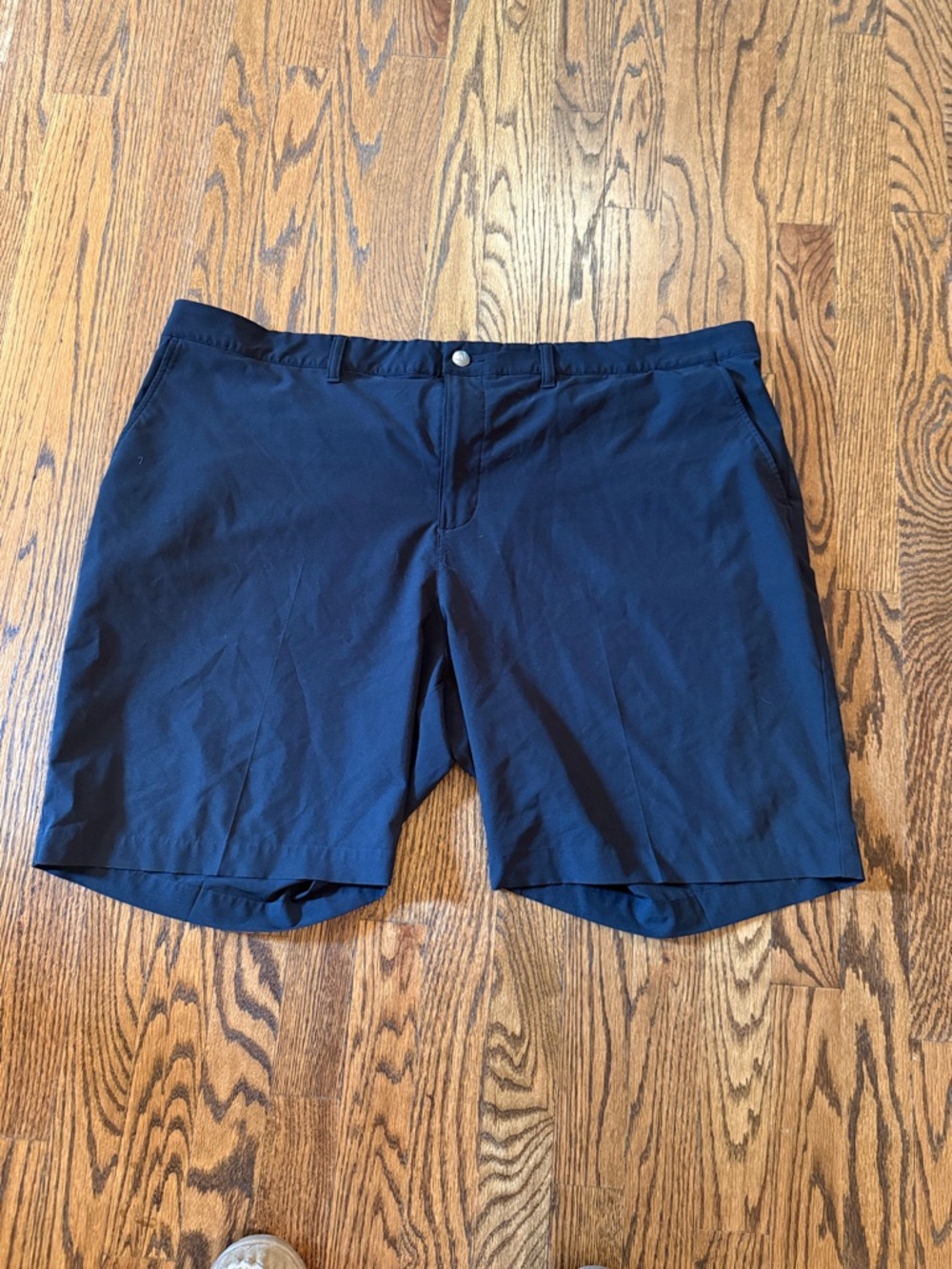 adidas Men's Black Flat Front Performance Shorts